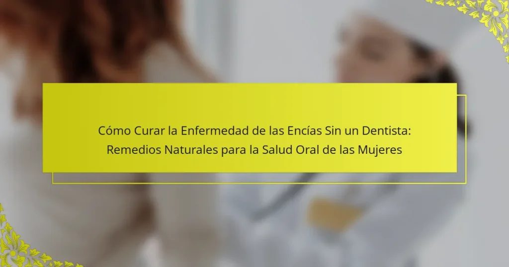 Cómo Curar la Enfermedad de las Encías Sin un Dentista: Remedios Naturales para la Salud Oral de las Mujeres