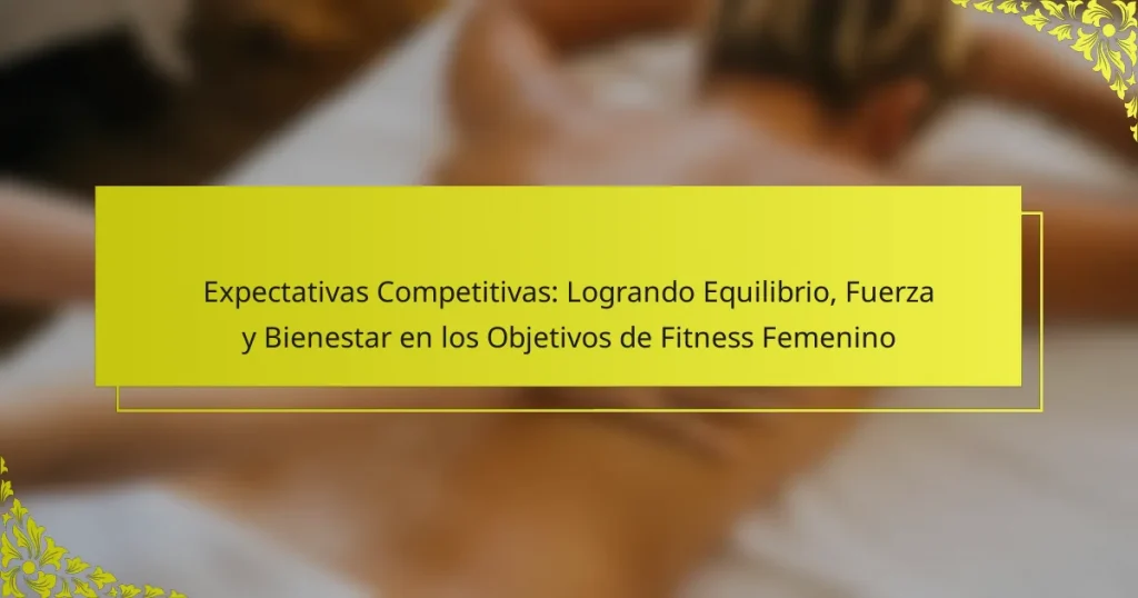 Expectativas Competitivas: Logrando Equilibrio, Fuerza y Bienestar en los Objetivos de Fitness Femenino