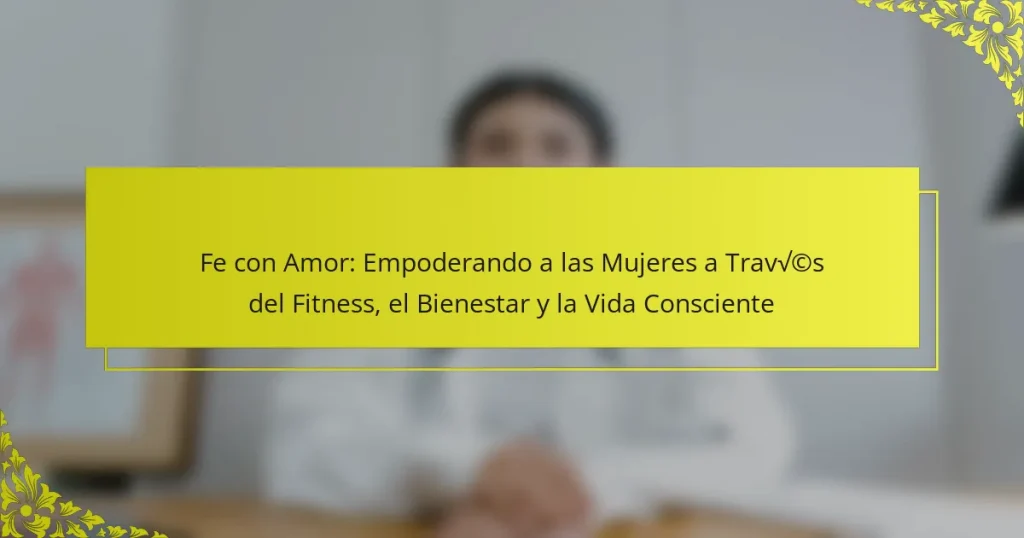 Fe con Amor: Empoderando a las Mujeres a Través del Fitness, el Bienestar y la Vida Consciente
