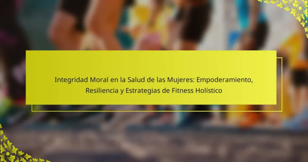 Integridad Moral en la Salud de las Mujeres: Empoderamiento, Resiliencia y Estrategias de Fitness Holístico