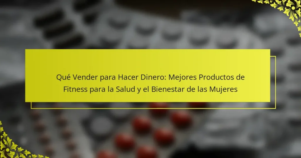 Qué Vender para Hacer Dinero: Mejores Productos de Fitness para la Salud y el Bienestar de las Mujeres