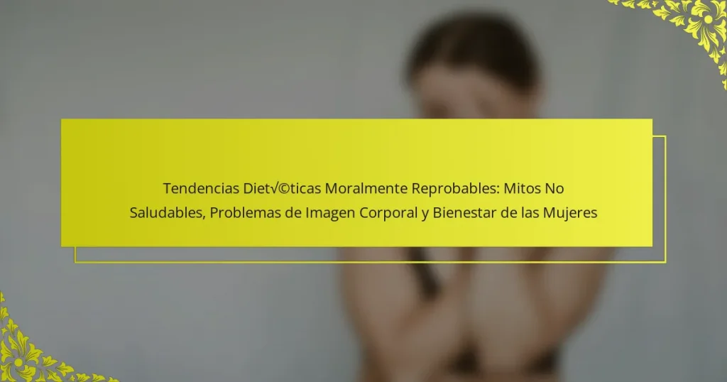 Tendencias Dietéticas Moralmente Reprobables: Mitos No Saludables, Problemas de Imagen Corporal y Bienestar de las Mujeres